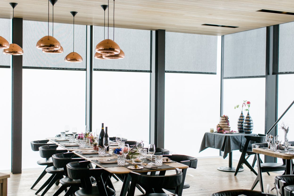 Bottle of Champagne in the gourmet restaurant ice Q