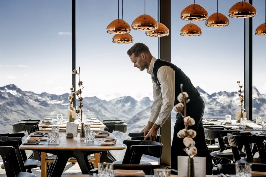 Chef's Table at the ice Q mountain restaurant in Sölden